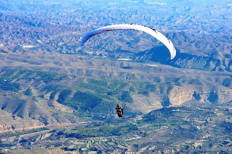 Paraglider in the Sierra de los Filabres