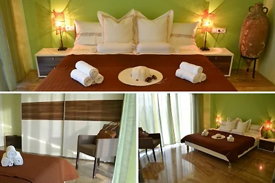 Panorama Meerblick Penthouse LAGOONA für 2-9 Pers. inkl. Garage, Glasfaser Internet, eigener Garten für Kinder und Hunde