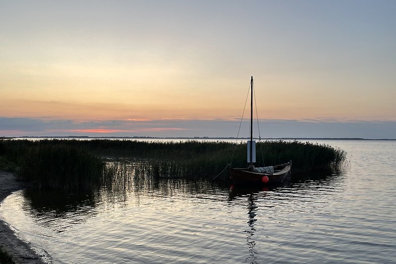 Wasser, Boot, Dämmerung, Sonnenuntergang