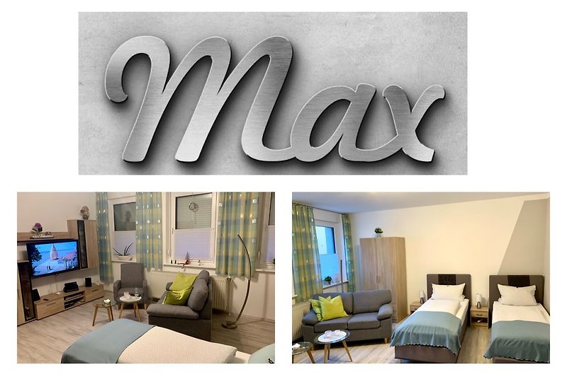 Apartment Max  39 qm für 2 Personen! 65 €/Nacht