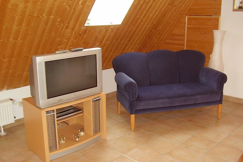 Wohnbereich mit Falchbild-TV