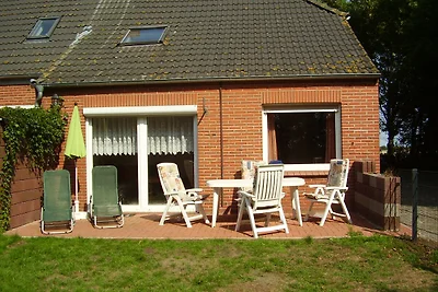 139 Friesenhaus, Zaun, Garten, Hund
