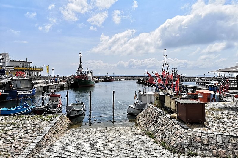 Harbor promenade in Sassnitz.