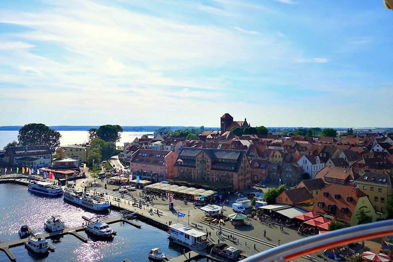 View over the old town of Waren and the Müritz