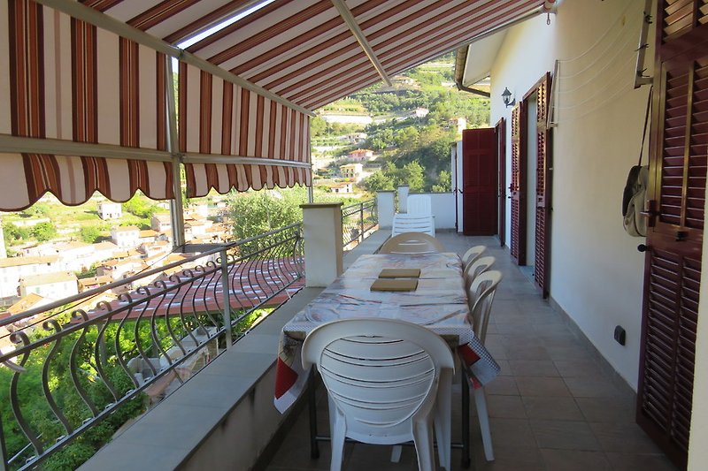 Equipped Terrace - View of the Village and the entire valley