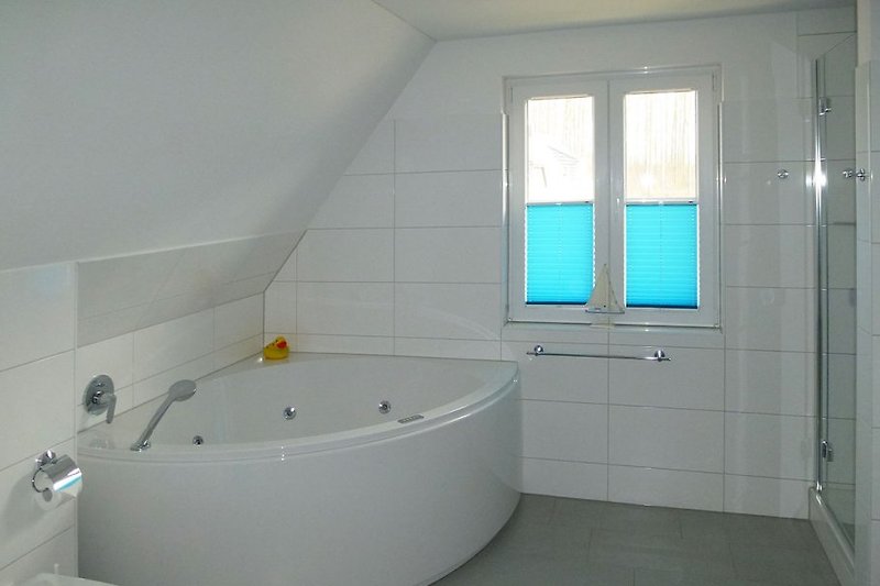 The large bathroom in the attic.