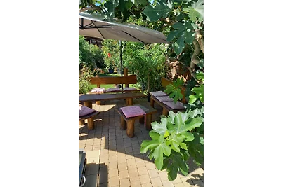 Der sehr alte gepflasterte Hof