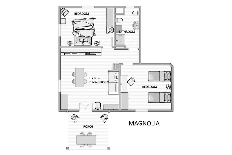 Piantina appartamento Magnolia