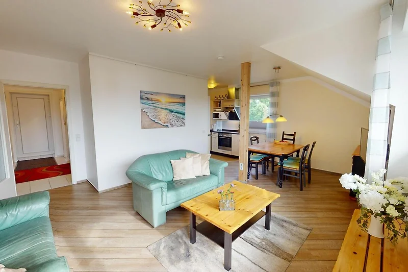 Ferienwohnung für 3 Personen mit Balkon und Parkplatz