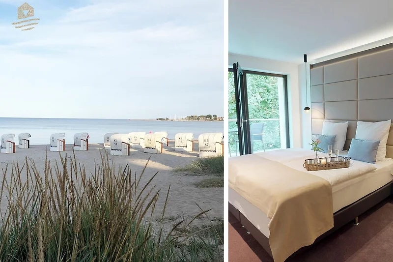 Modernes Apartment mit Sauna, Balkon und Strandnähe