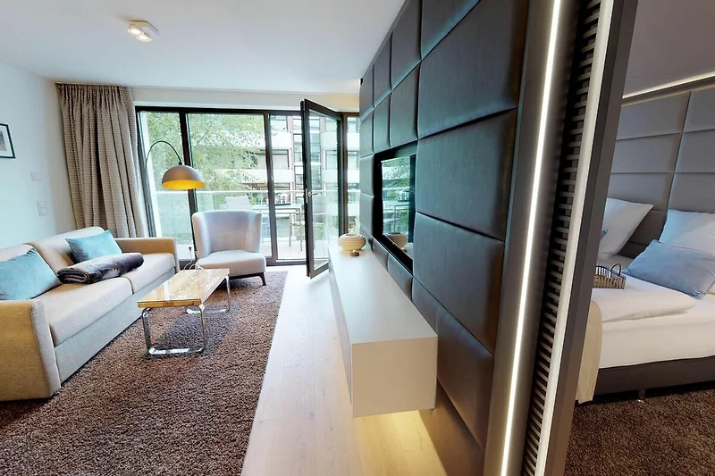 Luxuriöse Ferienwohnung mit Sauna und Balkon in strandnaher Lage