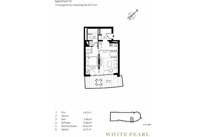 White Pearl Luxusapartment mit Sauna und groß...
