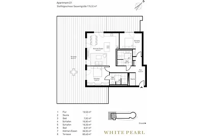 White Pearl Luxus Penthouse mit riesiger Pano...