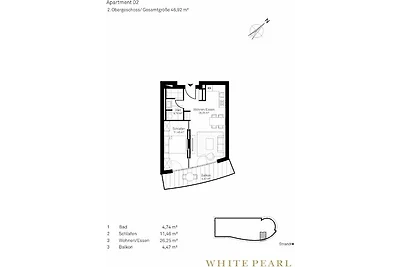 White Pearl Luxusapartment mit Balkon 2.02