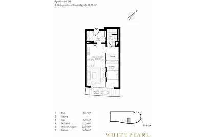 White Pearl Luxusapartment mit Sauna 2.04