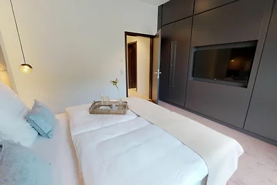 White Pearl Luxus Penthouse mit Sauna, Balkon...