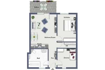Dünenschloss Wohnung 1-34