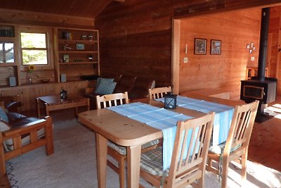 Cabina di legno sul lago