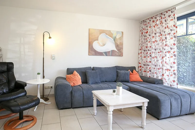Wohnzimmer mit Schlafcouch