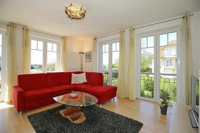 Wohnzimmer mit Schlafcouch