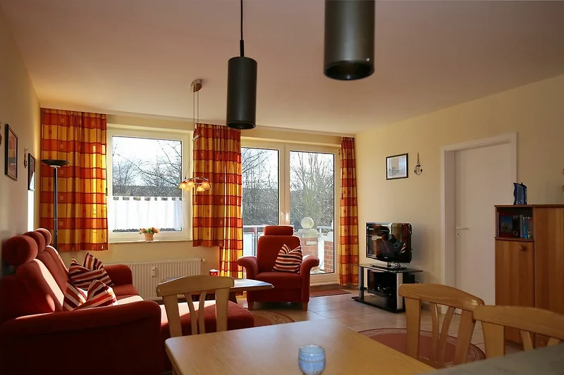 Wohnzimmer und TV