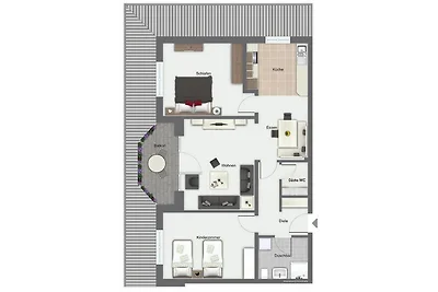 Waterkant Wohnung 13 - Bernstein