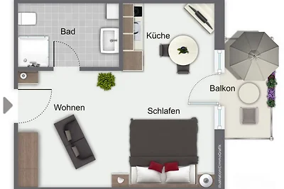 Strandvilla Krabbe Wohnung 13