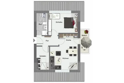 Ferienhaus am Deich Wohnung 08