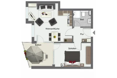 Likedeeler Wohnung 17