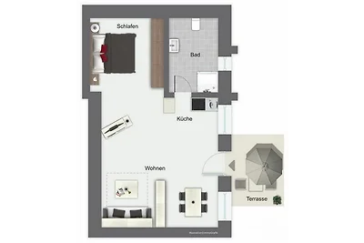 Strandvilla Krabbe Wohnung 01