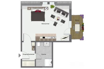 Strandvilla Krabbe Wohnung 09