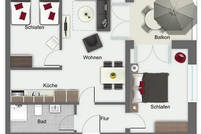 Dünenblick Wohnung 09