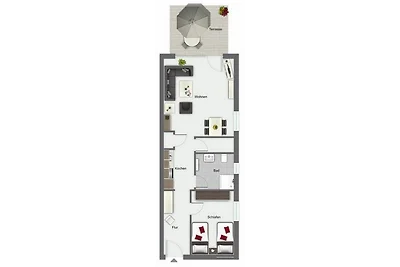 Feriendorf Papillon Wohnung 04-4