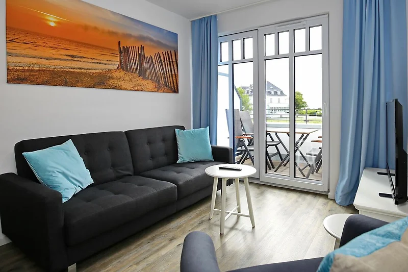 Wohnzimmer mit Schlafcouch