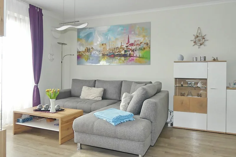 Wohnzimmer mit Schlafcouch