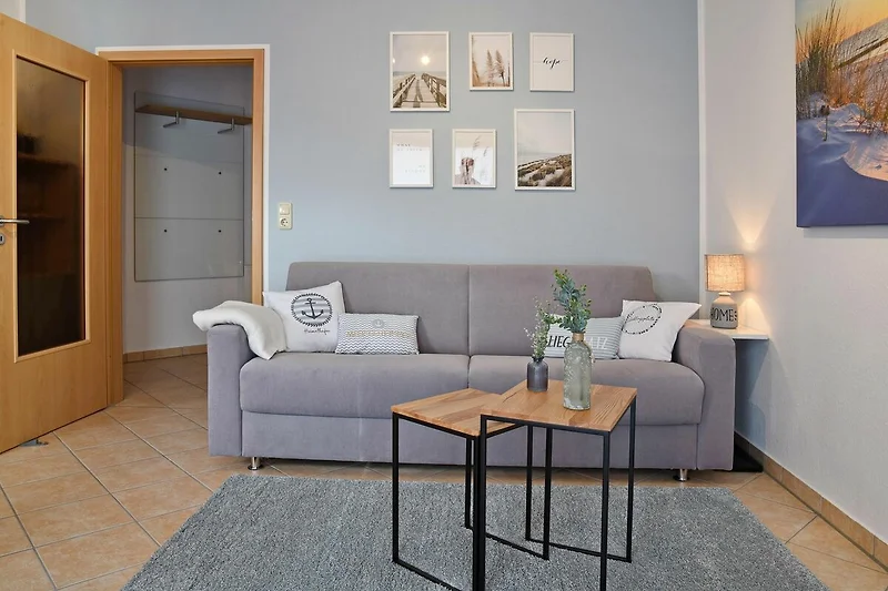 Wohnzimmer mit Schlafcouch