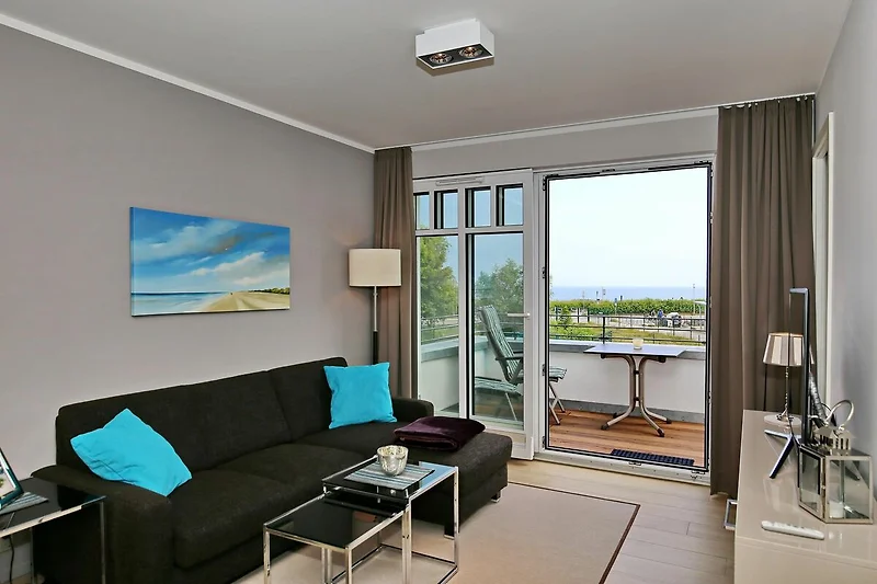 Wohnzimmer mit Schlafcouch