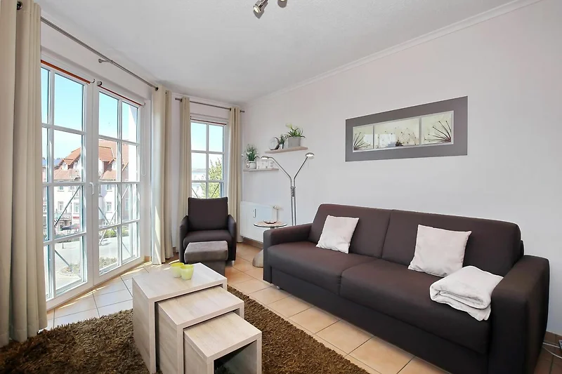 Wohnzimmer mit Schlafcouch
