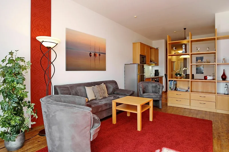 Wohnzimmer mit Schlafsofa