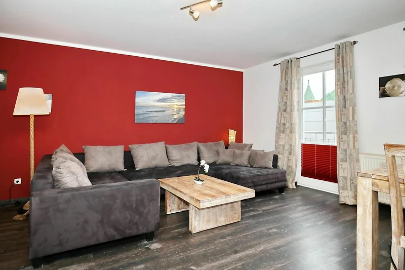 Wohnzimmer mit Schlafcouch