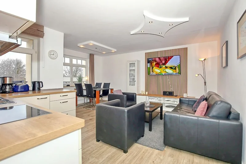 Wohnzimmer mit Küchenzeile