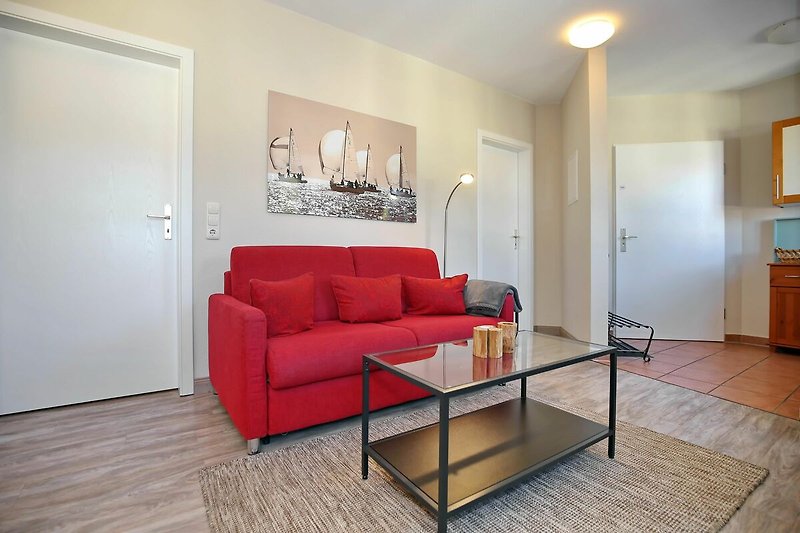 Wohnzimmer mit Schlafsofa