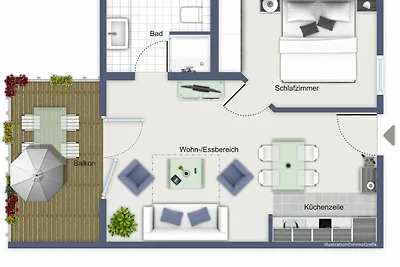 Meeresblick Wohnung 412