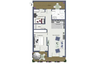 Dünenschloss Wohnung 1-22