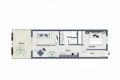 Meeresblick Wohnung 218