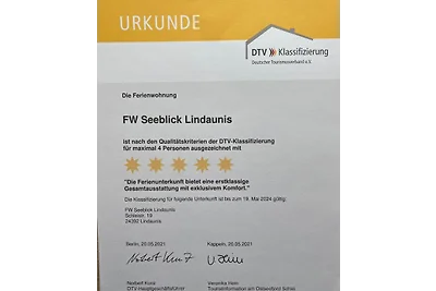 5* Ferienwohnung Seeblick-Lindaunis