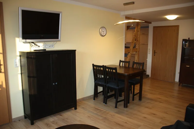 Soggiorno/sala da pranzo nell'appartamento per vacanze Silberlöffel