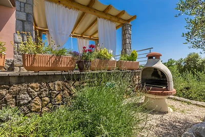 Ferienwohnung SEA VIEW mit Pool, Meerblick und Grill 400m vom Strand