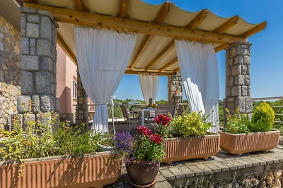 Ferienwohnung SEA VIEW mit Pool, Meerblick und Grill 400m vom Strand