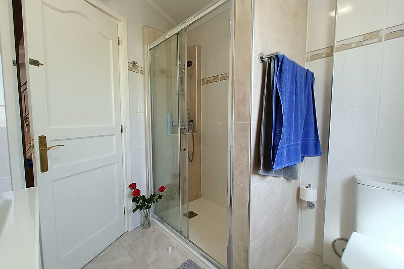 Schönes Badezimmer mit Dusche Erdgeschoss